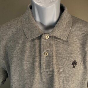 Brooks Brothers Men's solid gray short sleeve golf polo shirt XL EUC